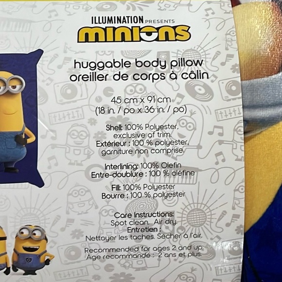 Minions huggable body pillow - Picture 3 of 4